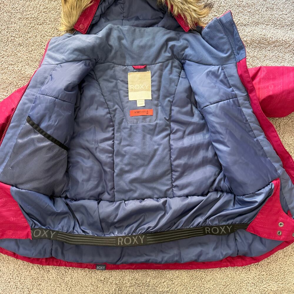 Roxy American Pie Girls Snowboard Ski Jacket Plum Dry Flight Sz M (10) - Picture 3 of 10